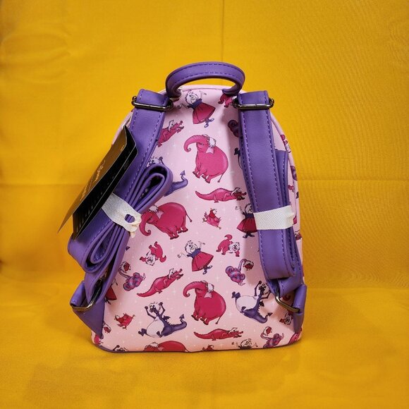Loungefly Disney The Sword In The Stone Madam Mim AOP Pink Mini Backpack NEW main image 6